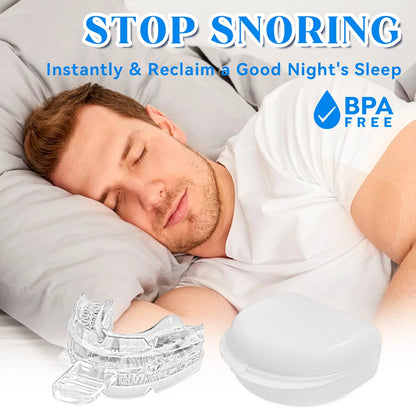 Anti Snoring Mouth Guard Improve Sleeping Adjustable Snoring Mouth Guard Anti-Apnea Teeth Bruxism Stop Snoring Device Mouthpiece